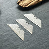 Stinger Laser Engraved Utility Razor Blades, Utility Knife Blades Replacement - Damascus Style (Trapezoid 3 pcs - Silver)