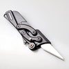 Stinger Olfa Evolution Blade with Leather Pouch, Folding Pocket Knife, Utility Knife - Matte Black