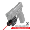 Stinger HL-GL Concealment Laser Sight System: Trigger Guard Protection, Minimalist Carry Holster (Rechargeable RED Laser - HDPE Body)