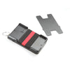 Stinger Aluminum Minimalist Wallet, Card Holder, Safety Wallet with Personal Alarm ( Leather Black )