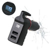 Stinger USB Car Charger Emergency Tool, Seatbelt Cutter, Spring-Loaded Car Window Breaker (Blue American Flag)