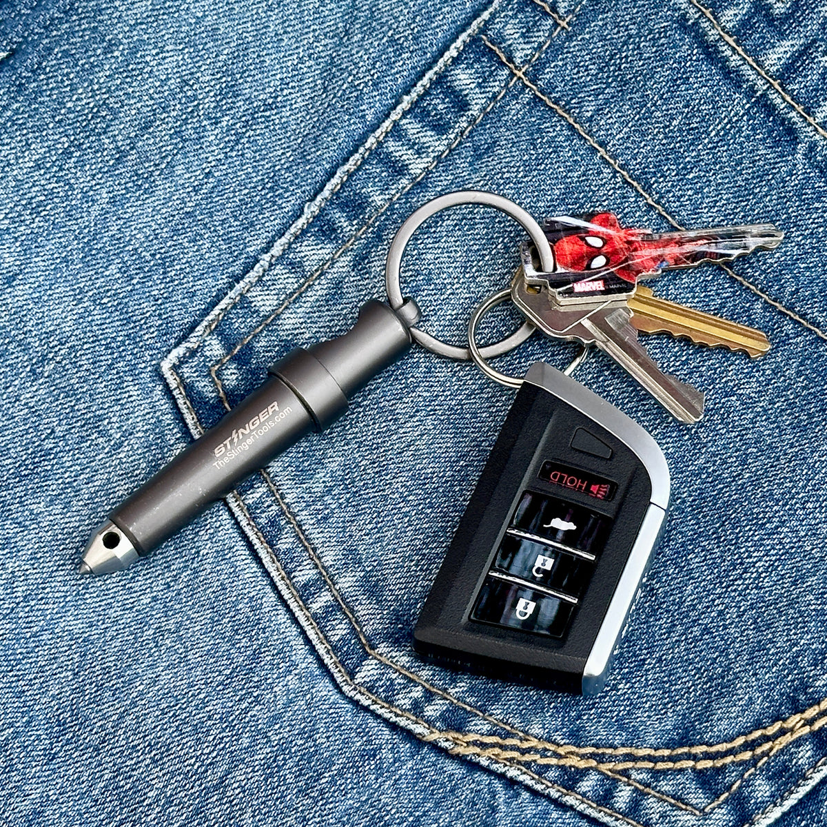 Multi Key Key Ring Stinger Multi-Tool Keyring with Glass Breaker Bottle Opener
