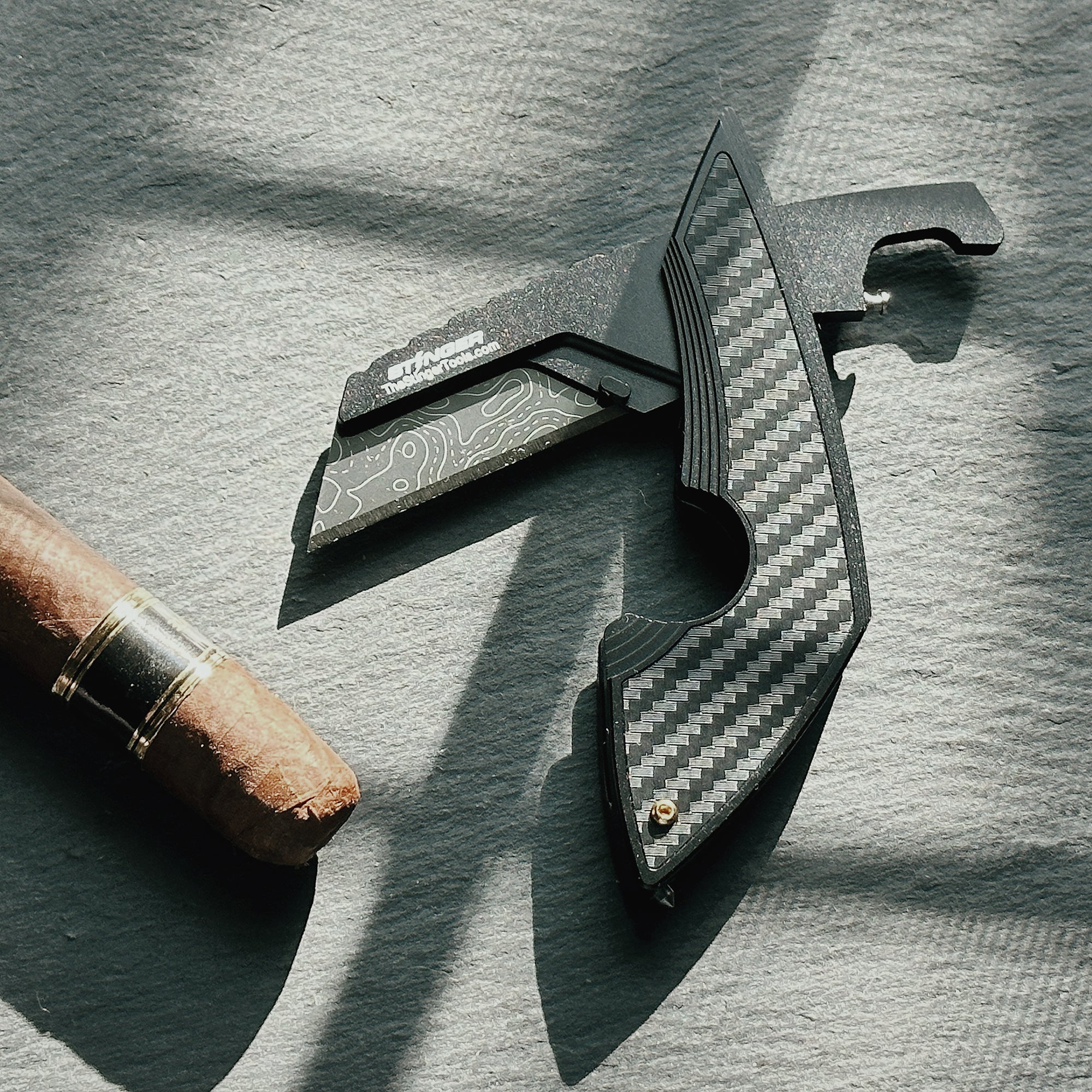 Stinger Engraved Utility Razor Blades, Utility Knife Blades Replacement - Damascus Style