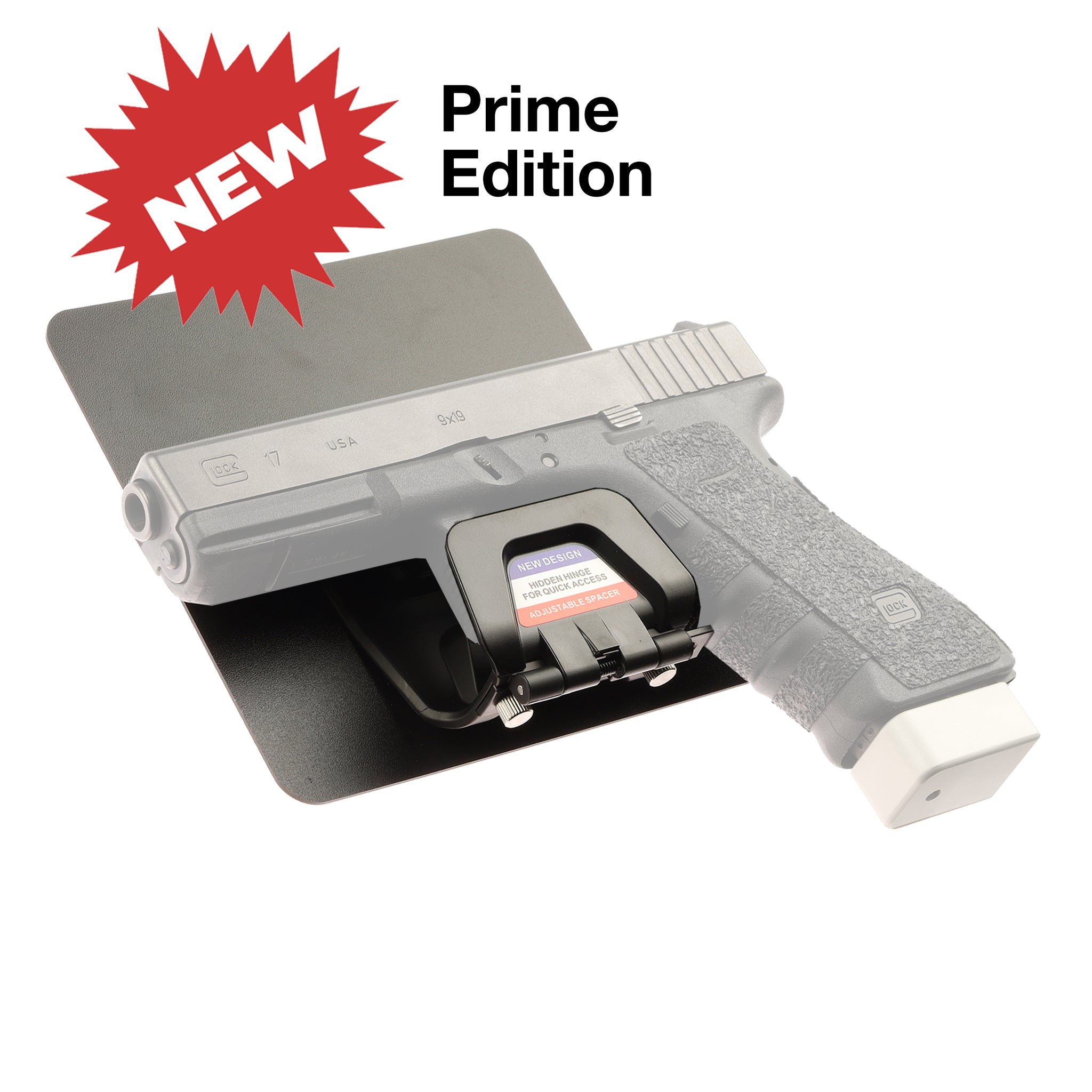 Stinger Prime Magnetic Gun Mount w/ Safety Trigger Guard Protection, w/ Sticky Pad Non-Drill Solution