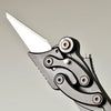 Stinger Olfa Evolution Blade with Leather Pouch, Folding Pocket Knife, Utility Knife - Matte Black