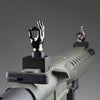 Gloss Tungsten Grey Color Novelty Finger Iron Sight Set - Straight (Middle Finger & OK Hand)