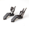 Gloss Tungsten Grey Color Novelty Finger Iron Sight Set - Offset 45 Degree (V Hand & Thumbs Up)