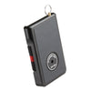 Stinger Aluminum Minimalist Wallet, Card Holder, Safety Wallet with Personal Alarm ( Leather Black )