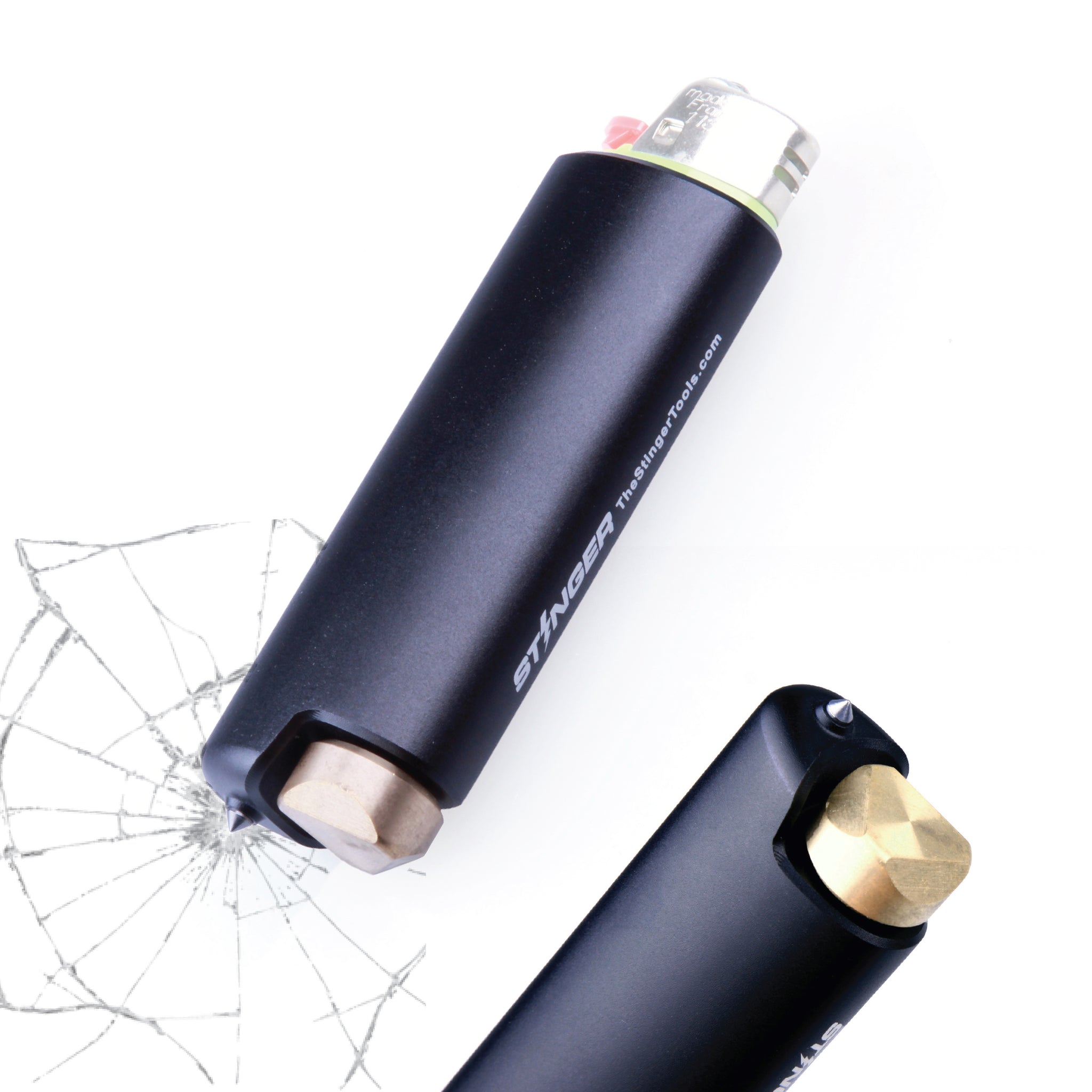 Stinger BIC Lighter Case w/ Car Emergency Window Breaker, Fidget Spinn
