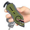 Stinger Personal Safety Alarm Keychain Emergency Tool: Siren Alarm, Seat Belt Cutter, Glass Breaker (Shark)
