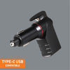 Stinger USB Type-C Car Charger Emergency Tool, Seatbelt Cutter, Spring-Loaded Car Window Breaker (Black)