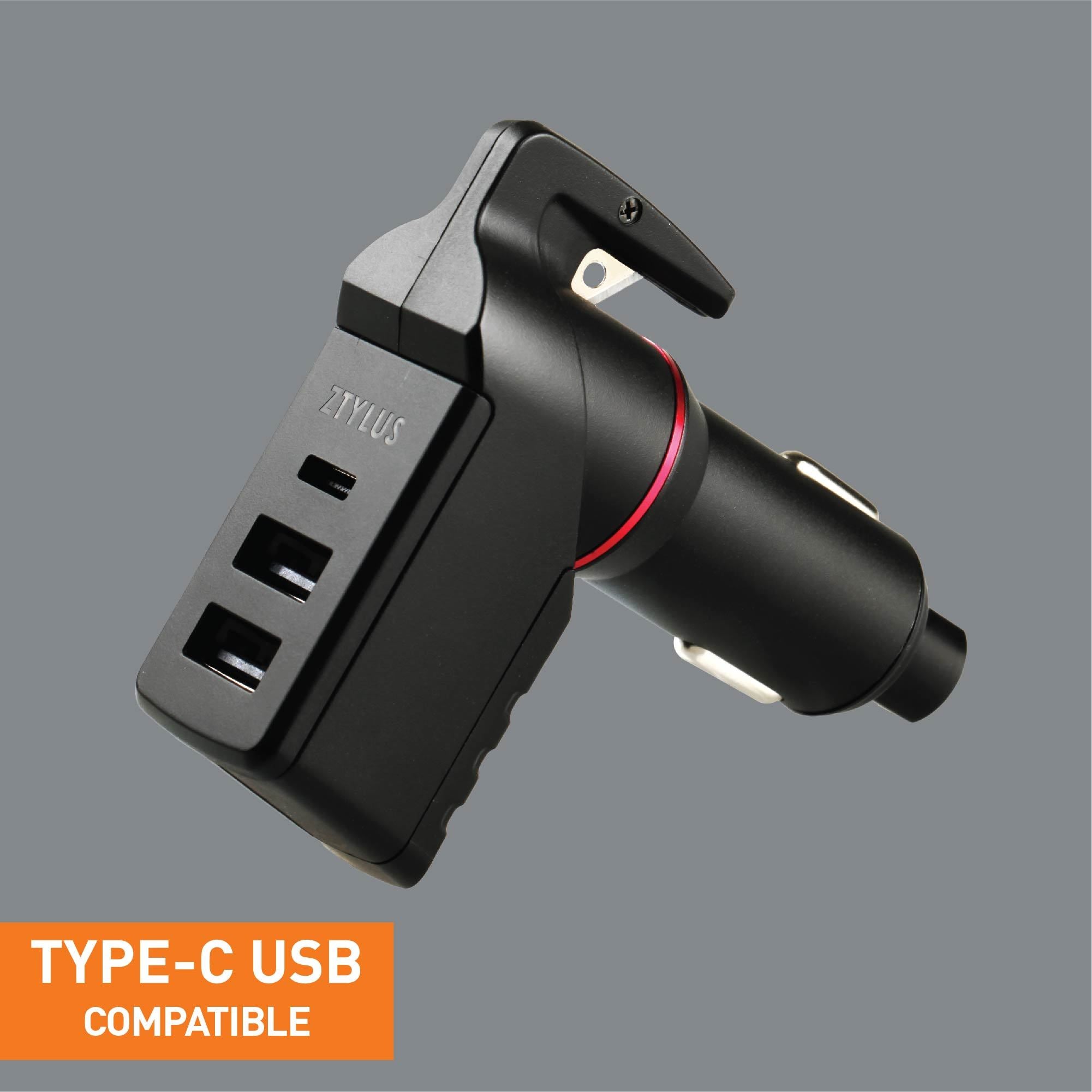 Stinger Type-C USB Emergency Tool - A Life-Saving Innovation Black
