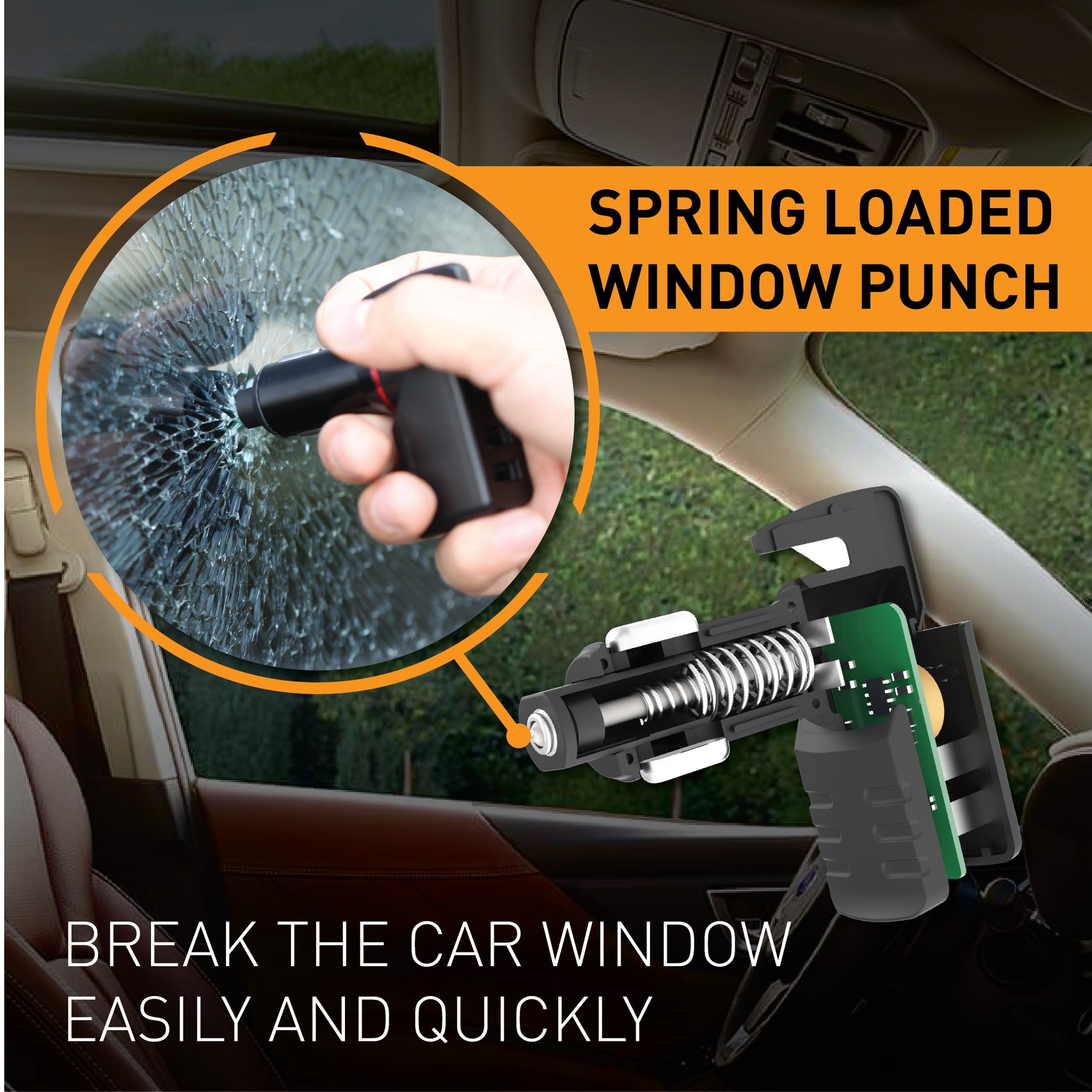 This emergency tool for your car is a glass breaker that doubles as a  make-shift hammer - Yanko Design